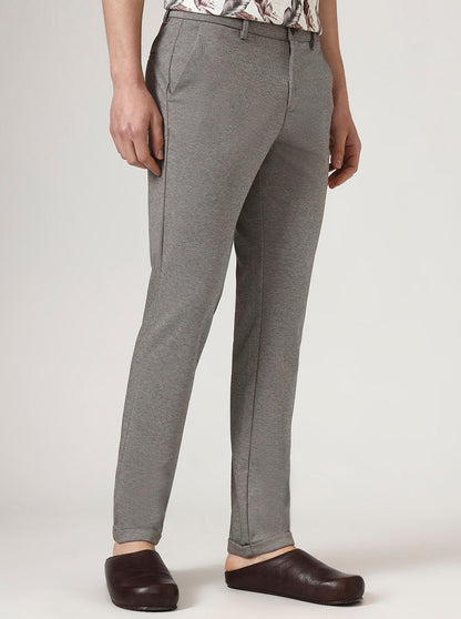 Brown Printed Venice Fit Casual Trouser | JadeBlue