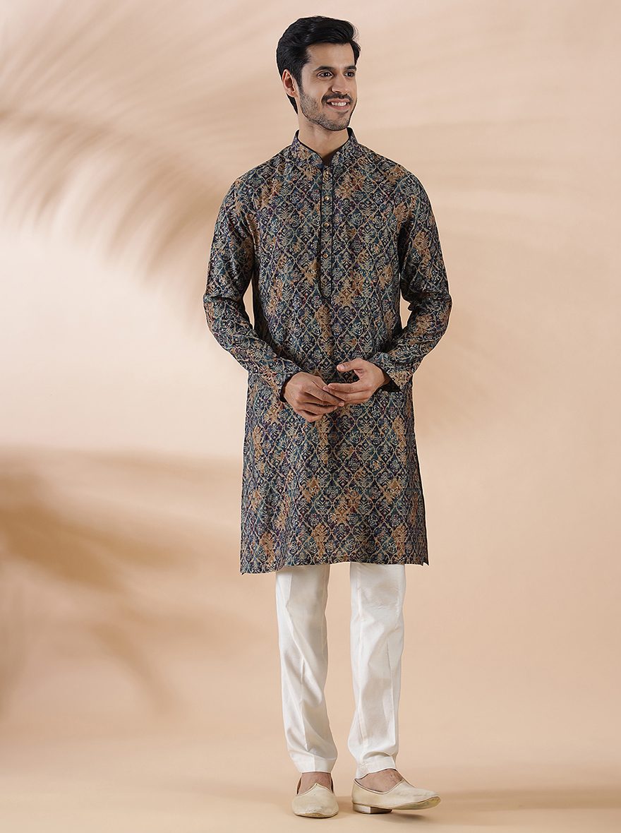 Blue Printed Kurta | The Kurta Company