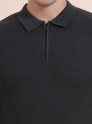 Olive Solid Slim Fit T-Shirt | JadeBlue