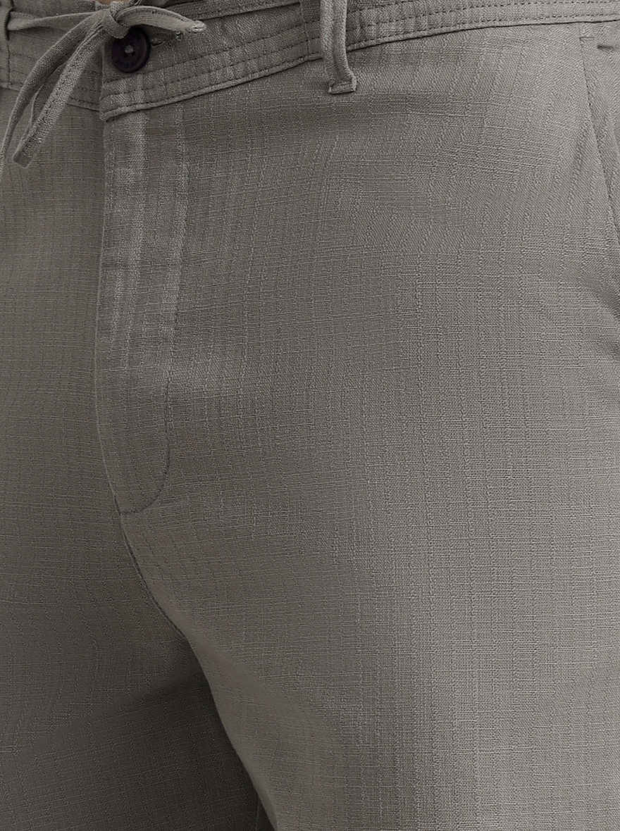 Light Grey Solid Regular Fit Track Pant | JadeBlue