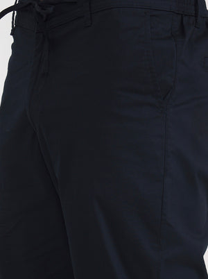 Navy Blue Solid Regular Fit Track Pant | JadeBlue