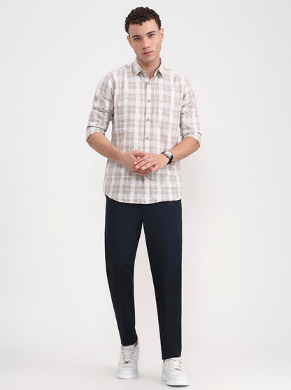 Navy Blue Solid Regular Fit Track Pant | JadeBlue