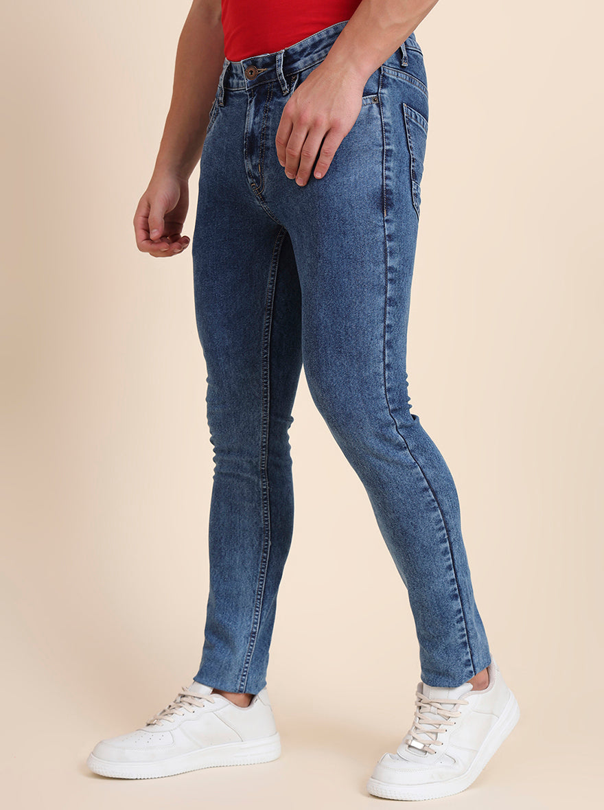 Cloud Blue Washed Narrow Fit Jeans | Greenfibre