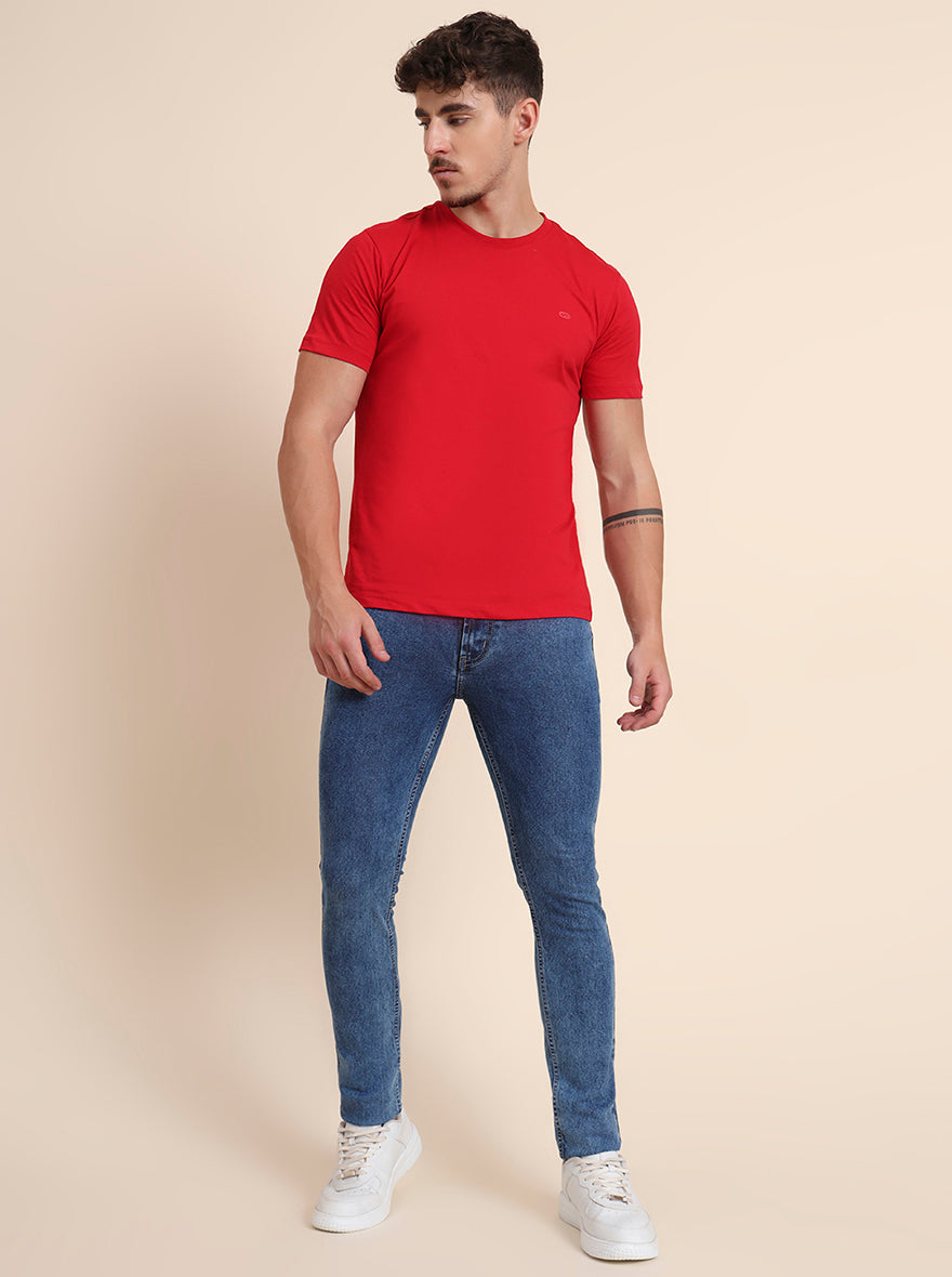 Cloud Blue Washed Narrow Fit Jeans | Greenfibre