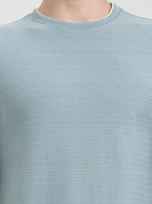 Mint Green Solid Slim Fit T-Shirt | Greenfibre