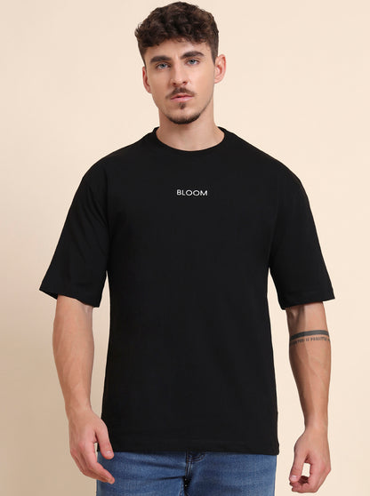 Black Printed Relax Fit T-Shirt | JadeBlue