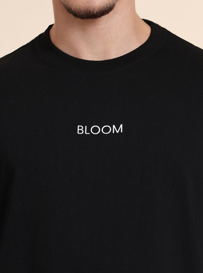 Black Printed Relax Fit T-Shirt | JadeBlue