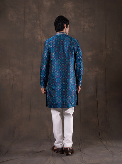 Blue Embroidered Kurta Pajama | Virasana