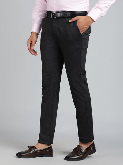 Brown Solid Slim Fit Club Wear Trouser | JB Studio