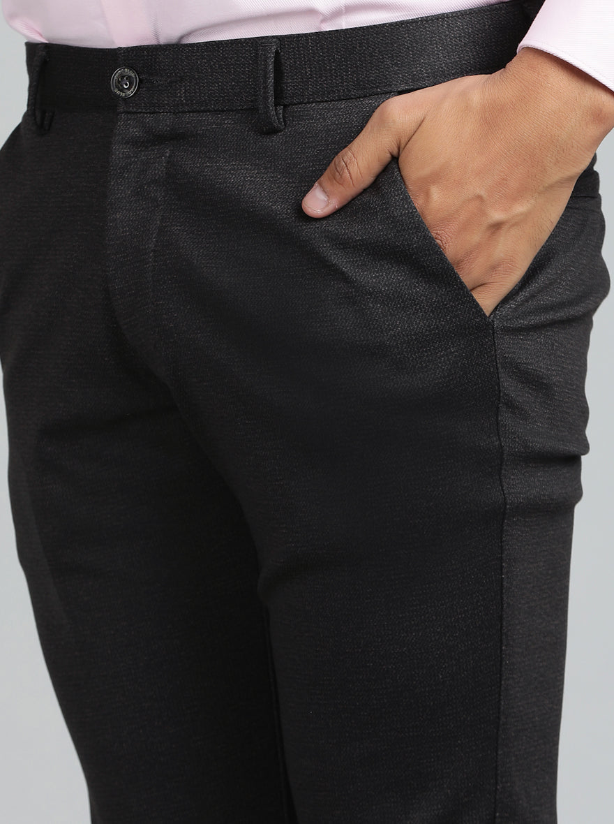Brown Solid Slim Fit Club Wear Trouser | JB Studio
