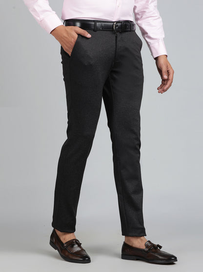 Brown Solid Slim Fit Club Wear Trouser | JB Studio
