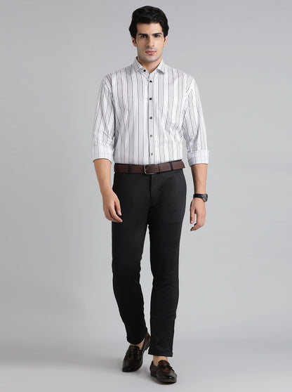 Black Solid Slim Fit Club Wear Trouser | JB Studio