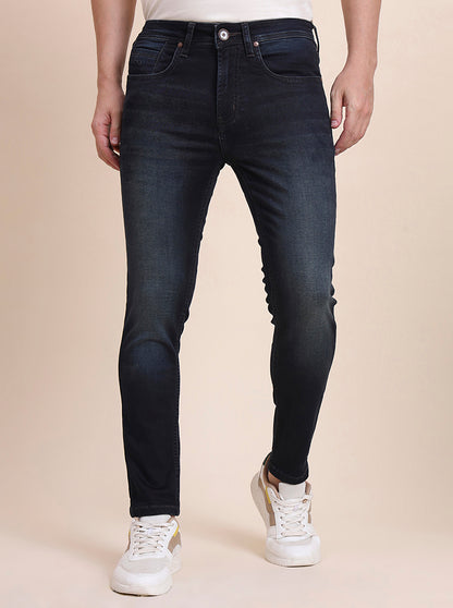 Deep Indigo Solid Rider Fit Jeans | JadeBlue
