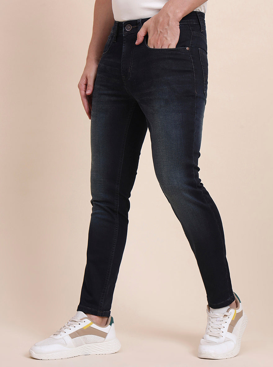 Deep Indigo Solid Rider Fit Jeans | JadeBlue