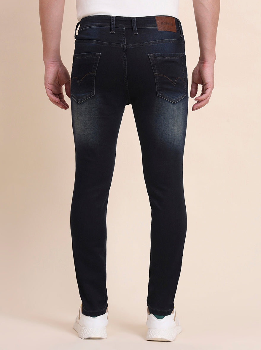 Deep Indigo Solid Rider Fit Jeans | JadeBlue