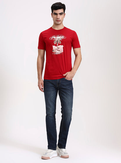 Indigo Blue Washed Straight Fit Jeans | Greenfibre