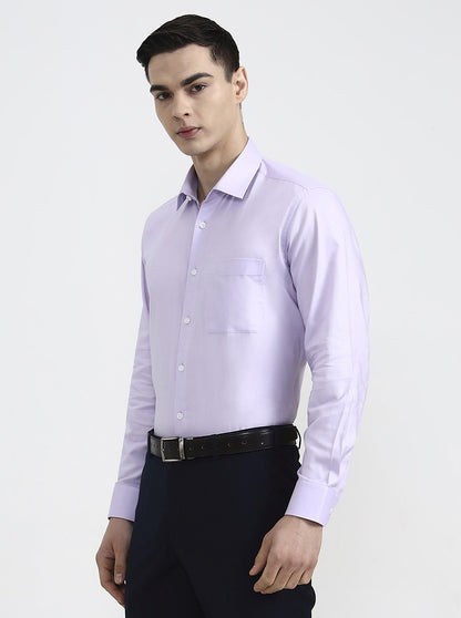 Purple Solid Regular Fit Formal Shirt | JadeBlue