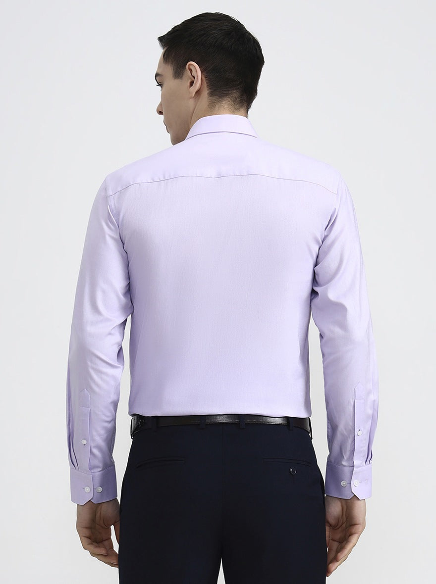 Purple Solid Regular Fit Formal Shirt | JadeBlue