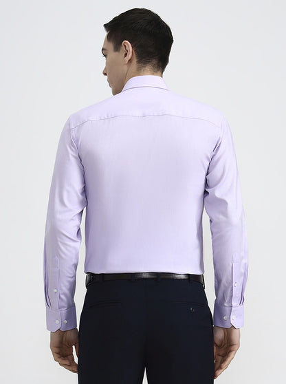 Purple Solid Regular Fit Formal Shirt | JadeBlue