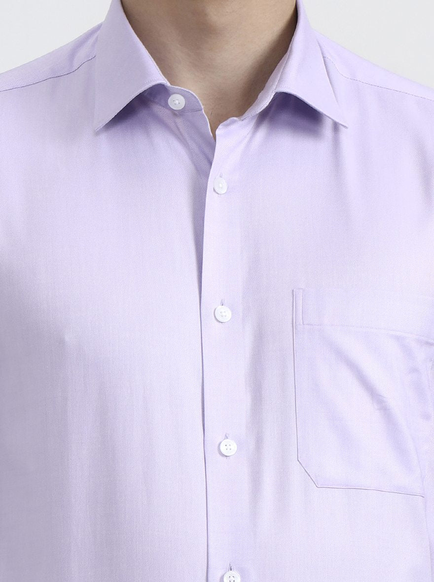 Purple Solid Regular Fit Formal Shirt | JadeBlue