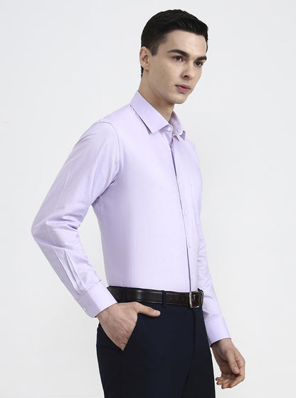 Purple Solid Regular Fit Formal Shirt | JadeBlue
