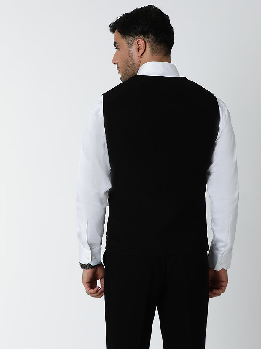 Black Embroidered Suit | JadeBlue