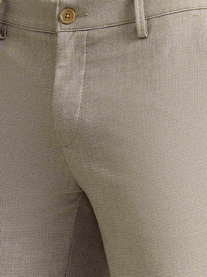 Khaki Solid Uno Fit Casual Trouser | JadeBlue