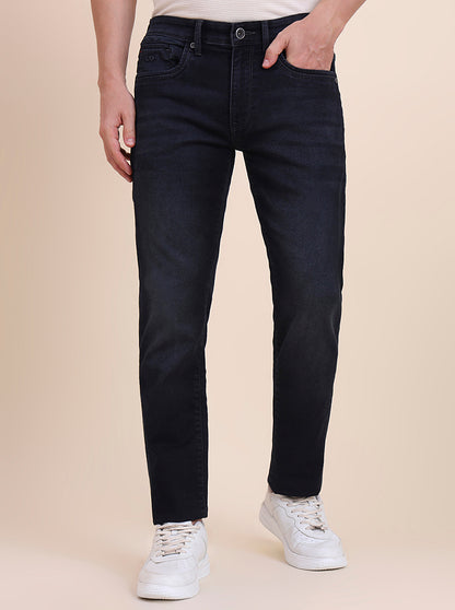Dark Indigo Blue Washed Slim Fit Jeans | JadeBlue