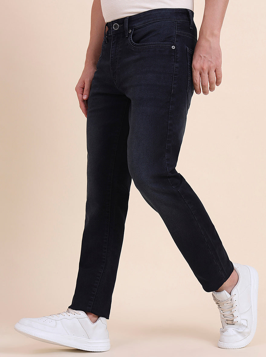 Dark Indigo Blue Washed Slim Fit Jeans | JadeBlue