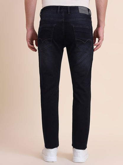 Dark Indigo Blue Washed Slim Fit Jeans | JadeBlue