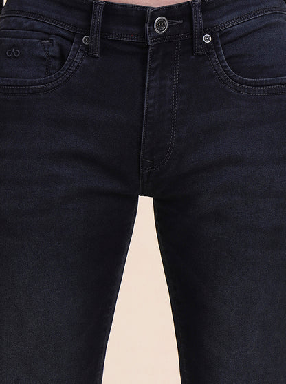 Dark Indigo Blue Washed Slim Fit Jeans | JadeBlue