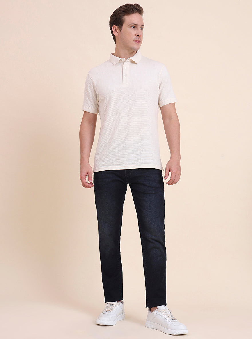 Dark Indigo Blue Washed Slim Fit Jeans | JadeBlue