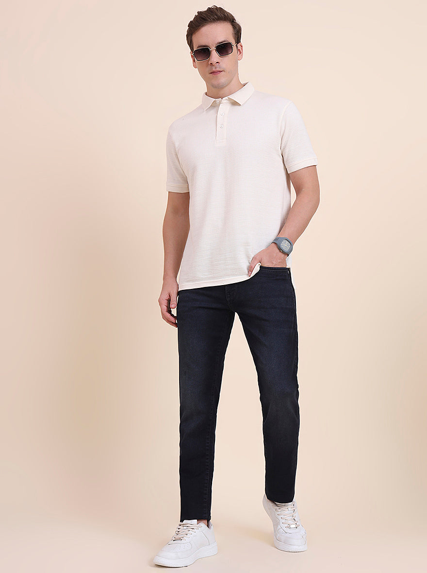 Dark Indigo Blue Washed Slim Fit Jeans | JadeBlue