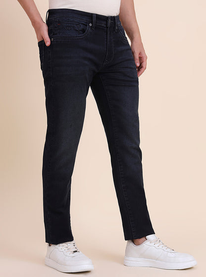Dark Indigo Blue Washed Slim Fit Jeans | JadeBlue