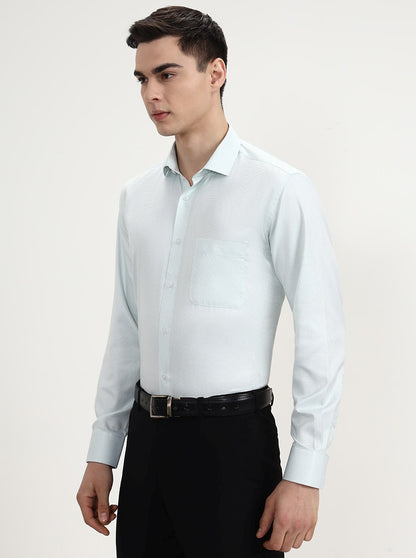 Ise Green Solid Regular Fit Formal Shirt | Greenfibre