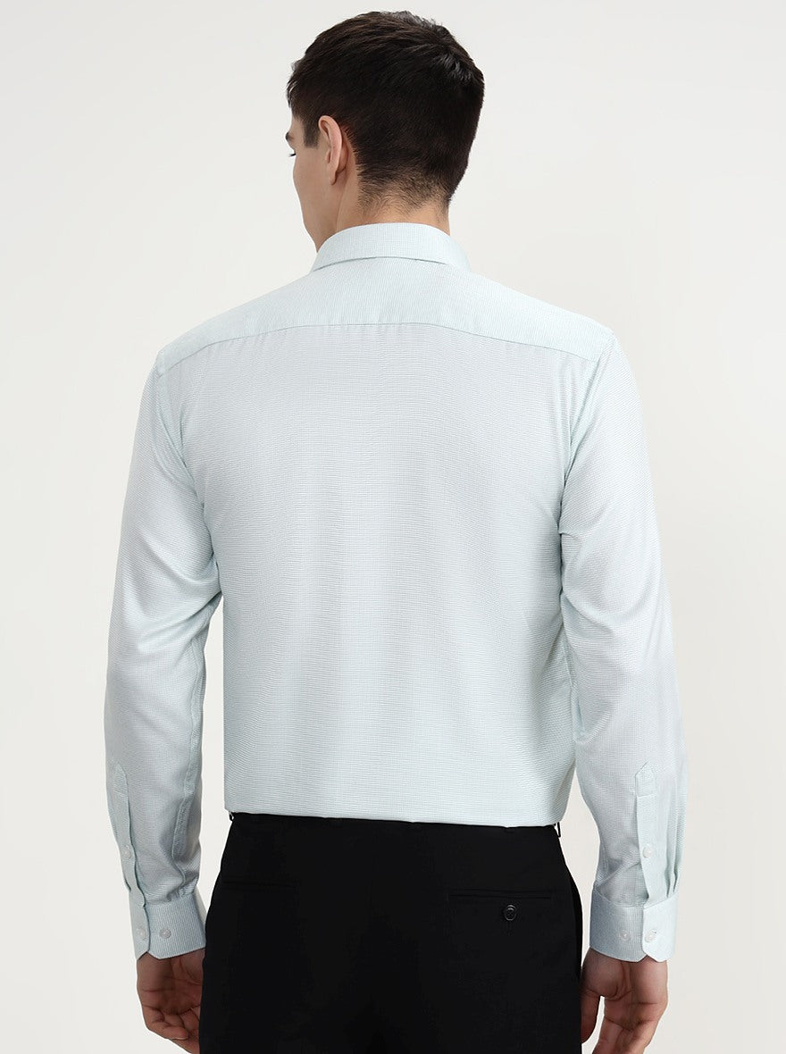 Ise Green Solid Regular Fit Formal Shirt | Greenfibre