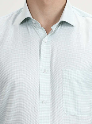 Ise Green Solid Regular Fit Formal Shirt | Greenfibre