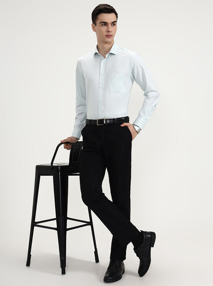 Ise Green Solid Regular Fit Formal Shirt | Greenfibre