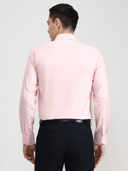 Pink Solid Regular Fit Formal Shirt | JadeBlue