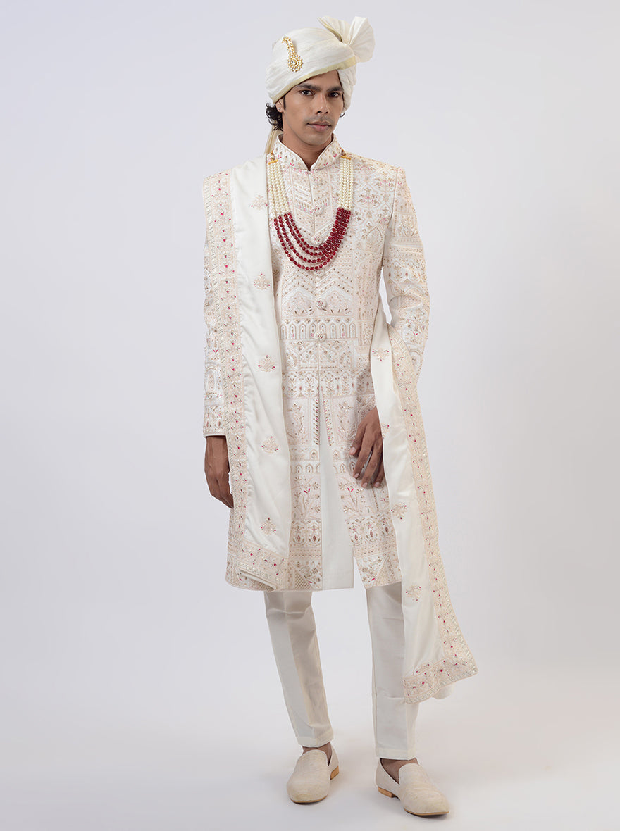 Cream Sherwani | TULA