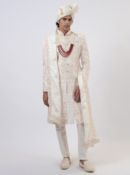Cream Sherwani | TULA