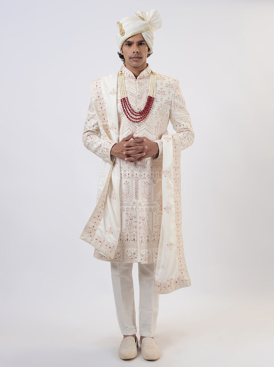 Cream Sherwani | TULA