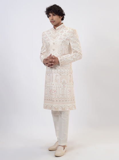 Cream Sherwani | TULA