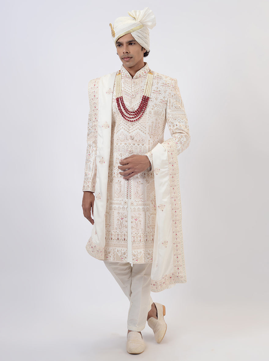 Cream Sherwani | TULA