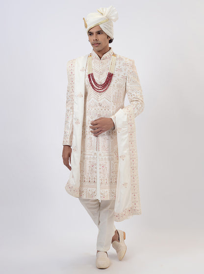 Cream Sherwani | TULA