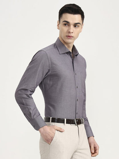 Black & Red Printed Slim Fit Formal Shirt | JadeBlue Super Luxe