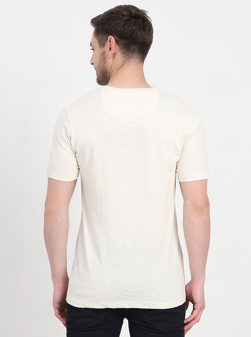 Off-White Printed Slim Fit T-Shirt | JadeBlue