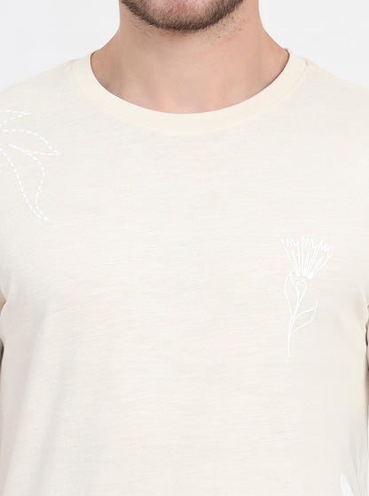 Off-White Printed Slim Fit T-Shirt | JadeBlue