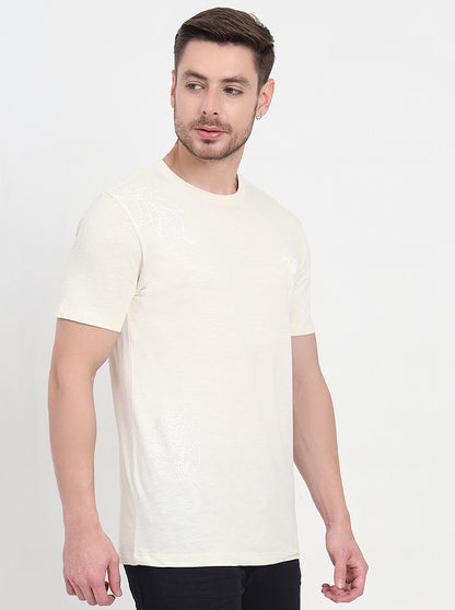 Off-White Printed Slim Fit T-Shirt | JadeBlue