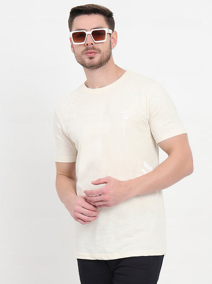 Off-White Printed Slim Fit T-Shirt | JadeBlue